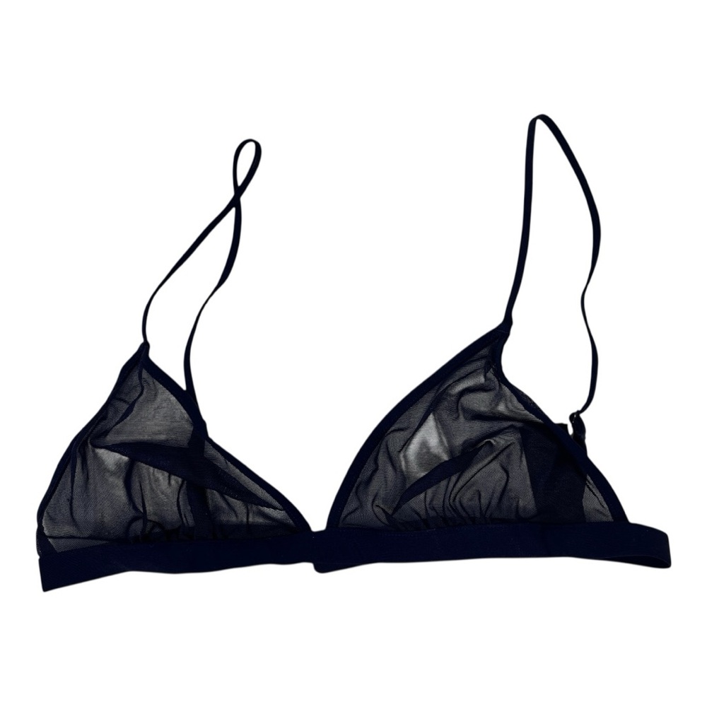 COS Mesh Bralette Bra Navy Triangle Size XS Dainty Wispy Feminine Midnight Blue